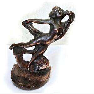 Vintage bookend book end Art Noveau Hubley Deco dancer woman dancing